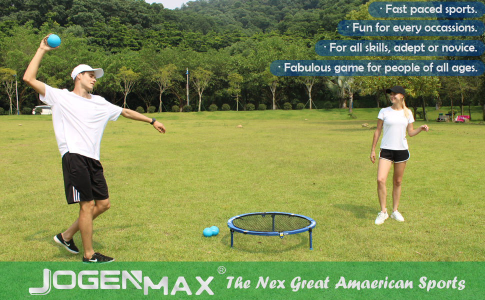 Outdoor Game Set, Fully Foldable, Includes 3 Balls,Drawstring Bag,Played Indoor/Outdoor, Lawn, Yard, Beach, Tailgate, Park, Gift for Boys, Girls, Teens, Adults, Family